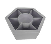 Cutie hexagonala cu separatoare si capac tansparent